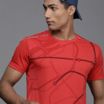 Men Red Printed T-shirt