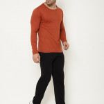 Men Brown Solid Tracksuit